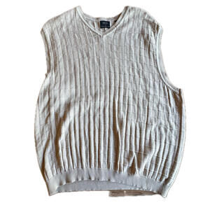 IZOD Grey Mercerized Cotton Sweater Vest Mens M